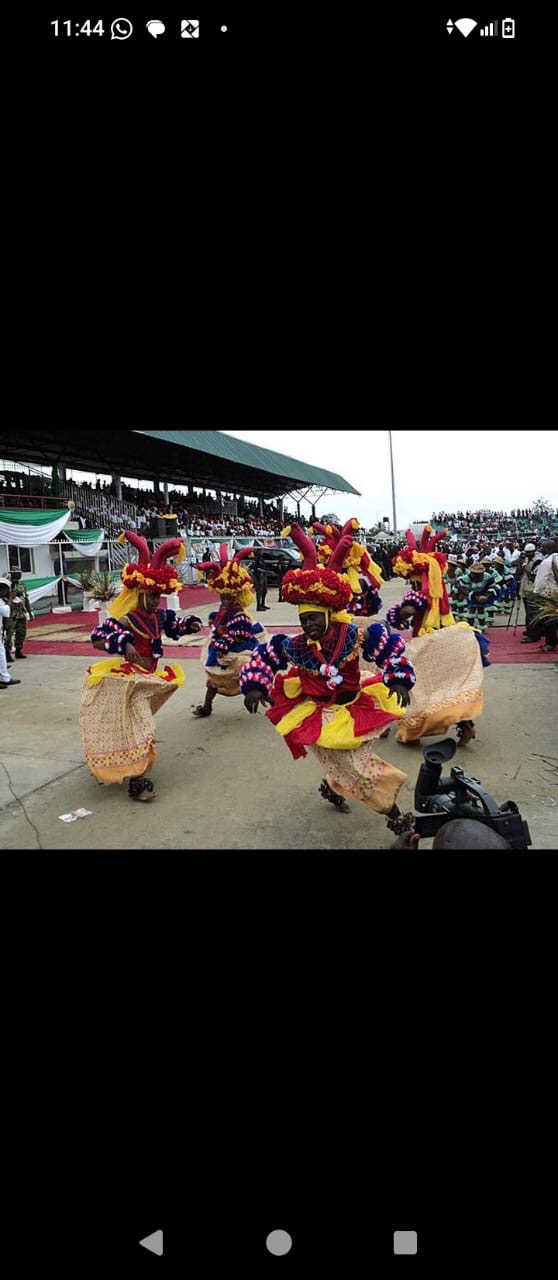 Traditional dance troupe at a state cultural festival