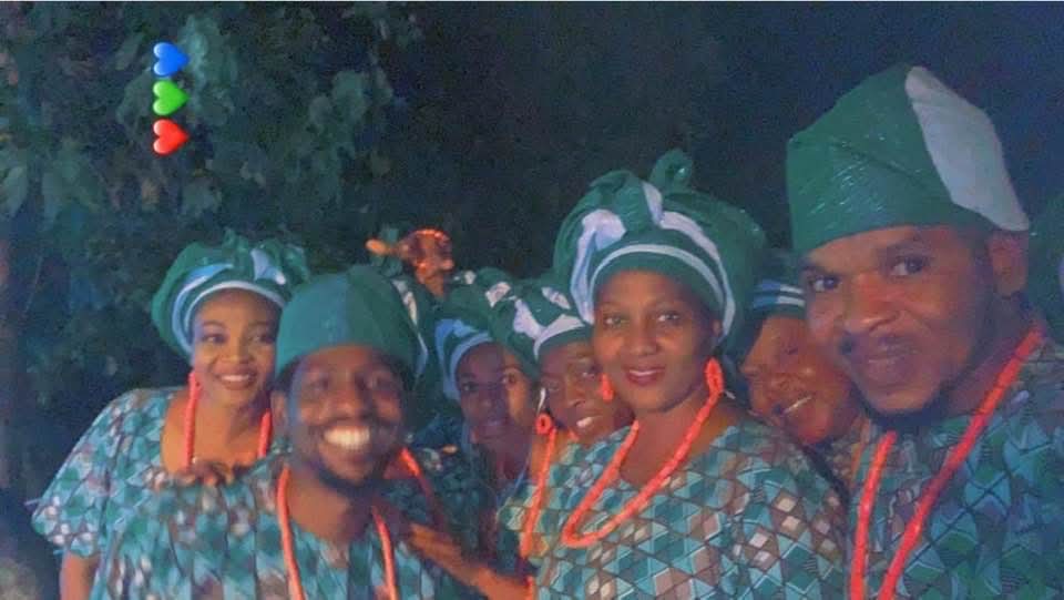 Performance troupe in matching green attire